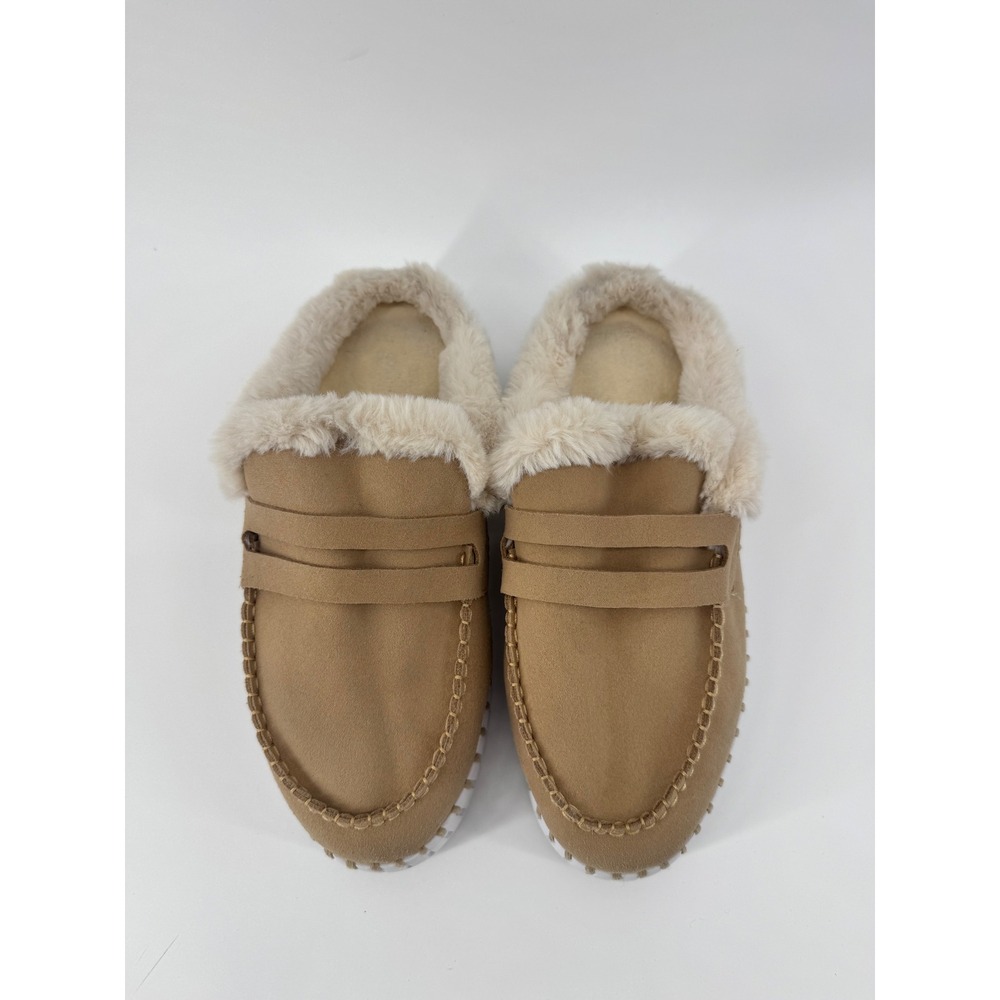 Ilse Jacobsen‎ Tulip  Faux Fur Lined Mule Sneakers Tan Penny Loafer 41